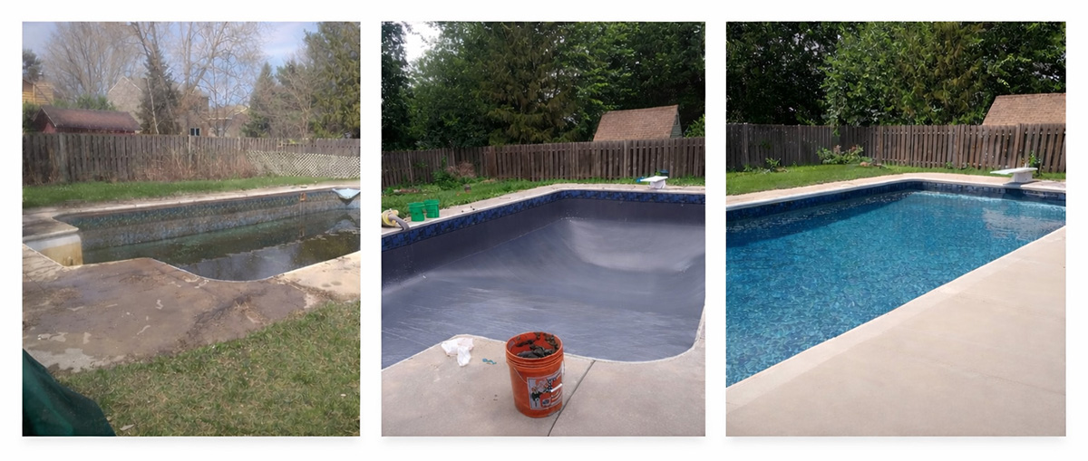 Liner replacement before and after